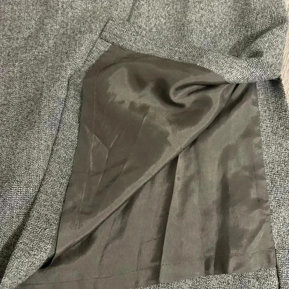 Linda Allard Ellen Tracy Women's 100% Wool Skirt, Brown, Side Slit Size 10 - Picture 4 of 9